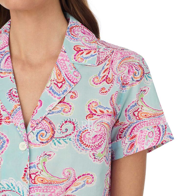 Lauren Ralph Lauren Cotton Lawn S/S Notch Collar Boxer Set image number 2